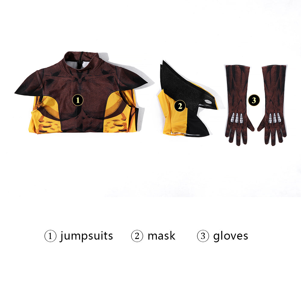 [ylevol] X-Men '97 Wolverine The Brown Suit Jumpsuit Helmet Cosplay Costumes