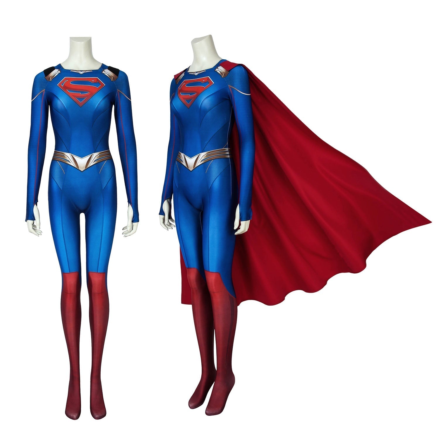 [ylevol] Supergirl Season 5 Kara Zor-el Zentai Jumpsuit Cosplay Costumes