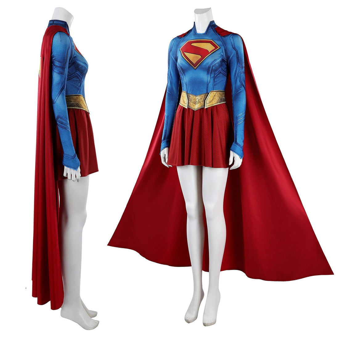 Supergirl Kara Zor-El Jumpsuit Superwoman Cosplay Costumes