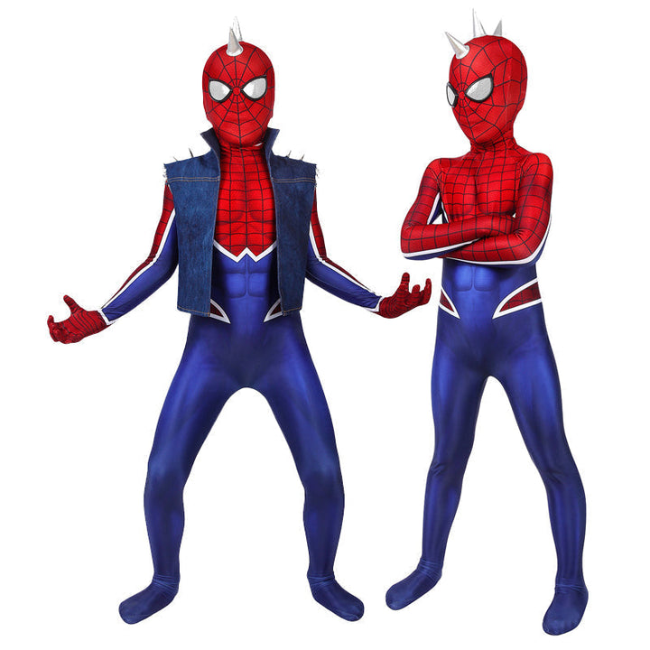 [ylevol] Spider-Man PS4 Spider-Punk Suit Kids Jumpsuit Cosplay Costumes