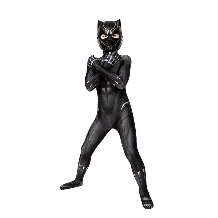 [ylevol] Captain America Civil War Black Panther Kids Jumpsuit with Mask Costume