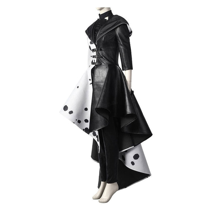 [ylevol] Cruella De Vil Dalmatian Black White Halloween Cosplay Costumes