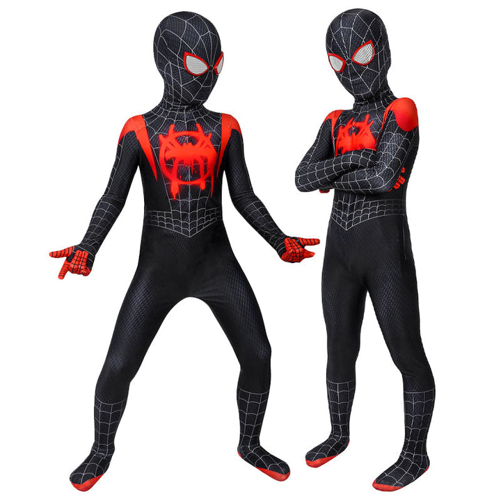 [ylevol] Spider-Man Into the Spider-Verse Miles Morales Kids Jumpsuit Costumes