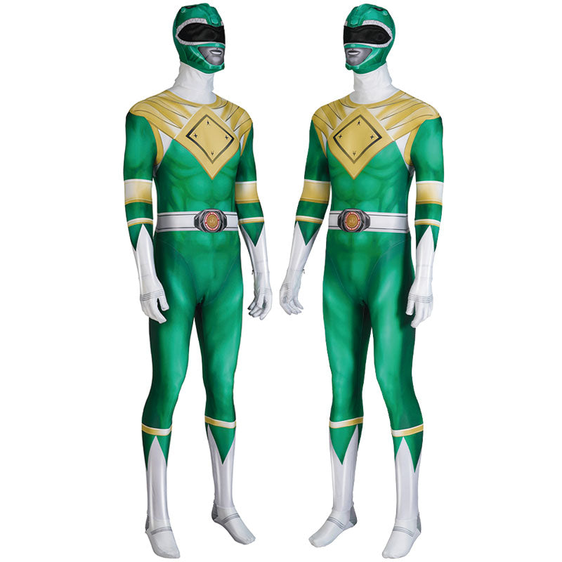 [ylevol] Mighty Morphin Power Rangers Yamato Tribe Knight Burai Green Costumes
