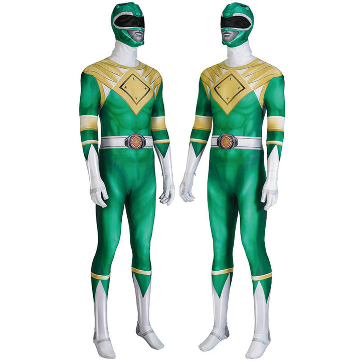 [ylevol] Mighty Morphin Power Rangers Yamato Tribe Knight Burai Green Costumes