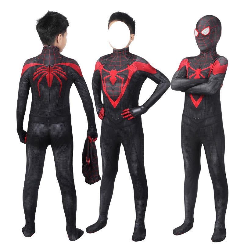 [ylevol] Spider-Man PS5 Miles Morales Suit V2 Kids Jumpsuit Cosplay Costumes