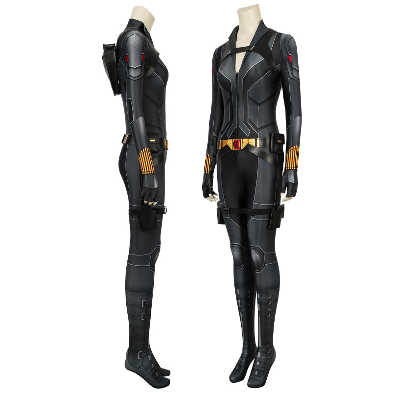 [ylevol] Black Widow Natasha Romanoff Black Suit Jumpsuit Cosplay Costumes