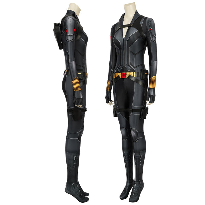 [ylevol] Black Widow Natasha Romanoff Black Suit Jumpsuit Cosplay Costumes