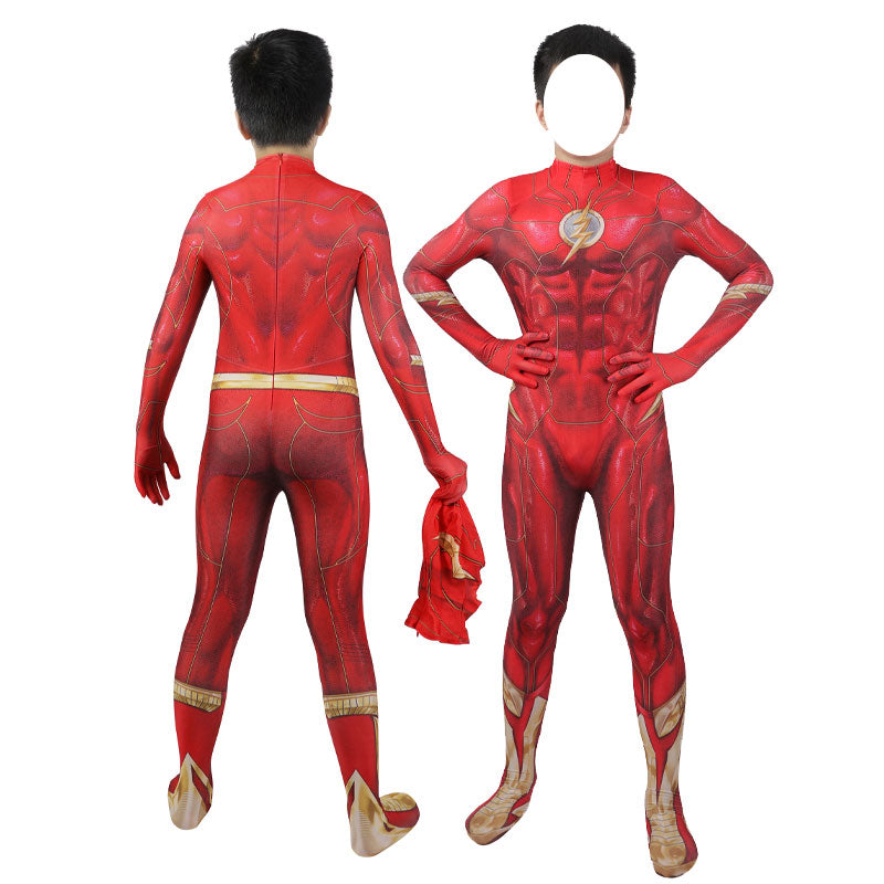 [ylevol] Flashpoint Barry Allen The Flash Kids Jumpsuit Cosplay Costumes