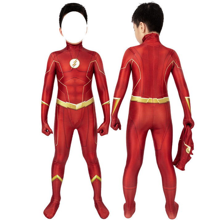 [ylevol] The Flash Season 6 Barry Allen Kids Jumpsuit Cosplay Costumes