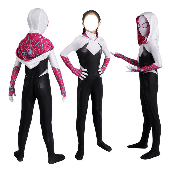 [ylevol] Spider-Man Across The Spider-Verse Gwen Stacy Kids Jumpsuit Costumes