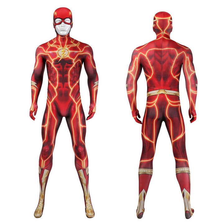 [ylevol] Flashpoint The Flash Barry Allen Jumpsuit with Mask Cosplay Costumes