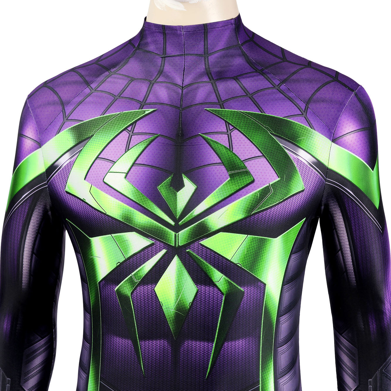 [ylevol] Marvel's Spider-Man Miles Morales Purple Reign Suit Male Jumpsuit Costumes
