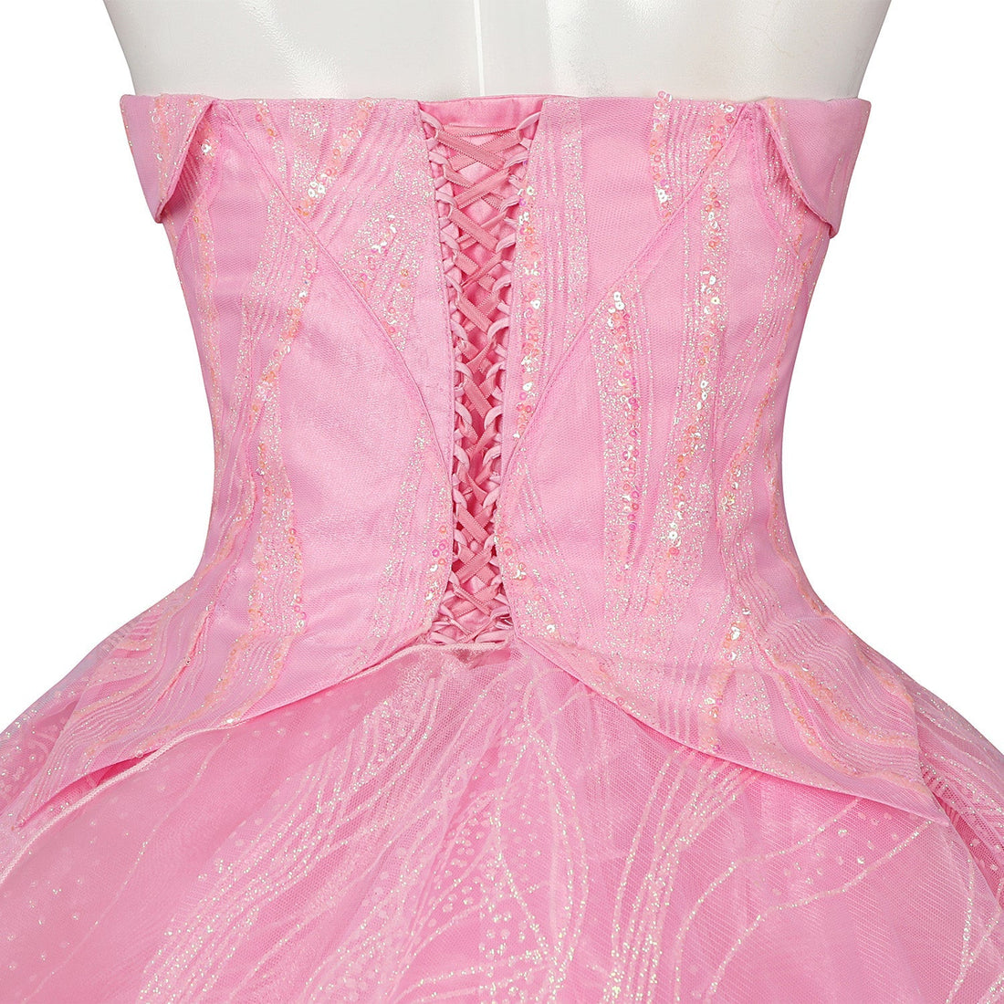 [ylevol] Wicked Part One Galinda Female Dress with Crown Cosplay Costumes