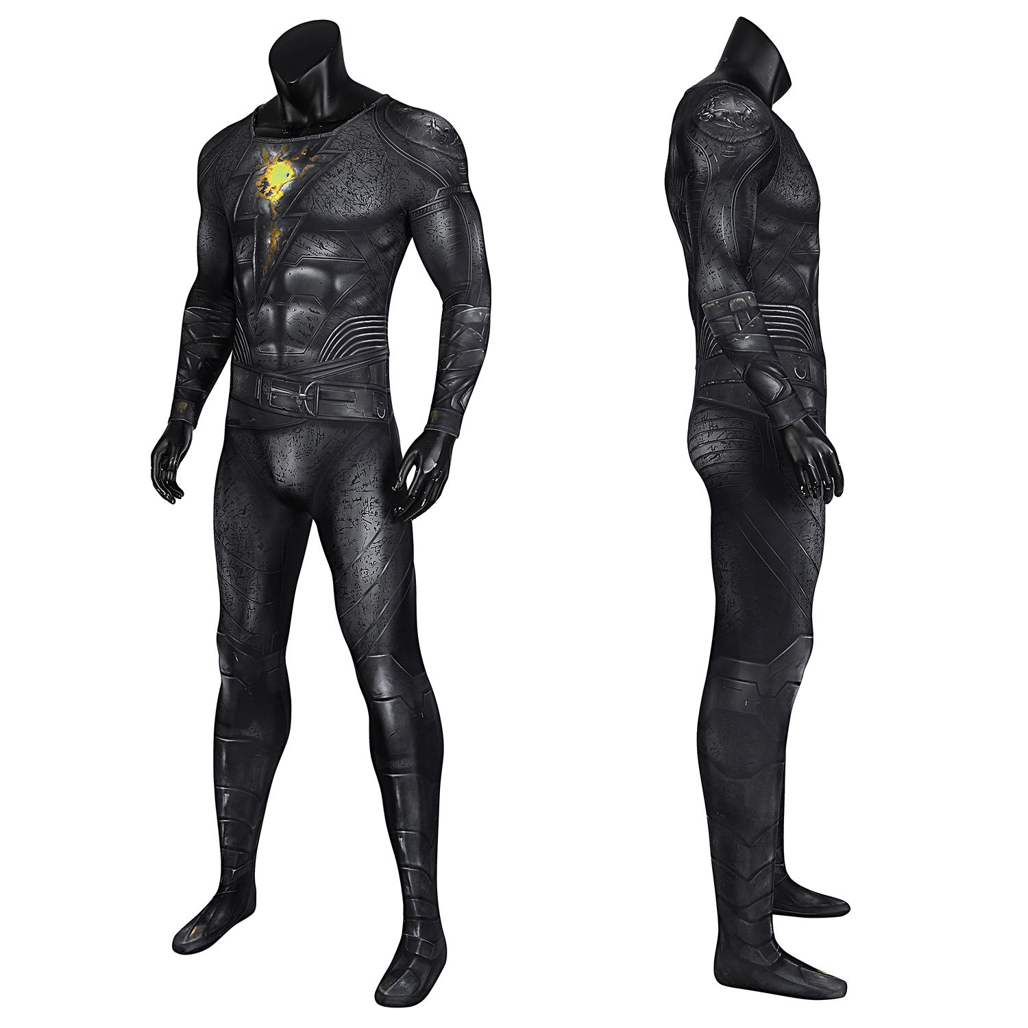 [ylevol] Comics Black Adam Male Jumpsuit with Hooded Cloak Costumes