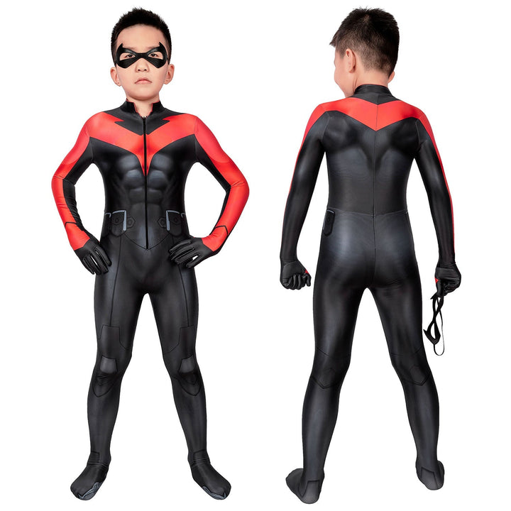 [ylevol] Teen Titans The Judas Contract Nightwing Kids Jumpsuit Cosplay Costumes
