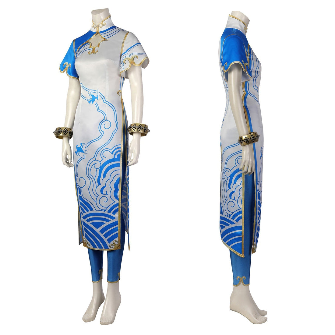 [ylevol] Street Fighter 6 Chun Li Female Blue and White Cosplay Costumes