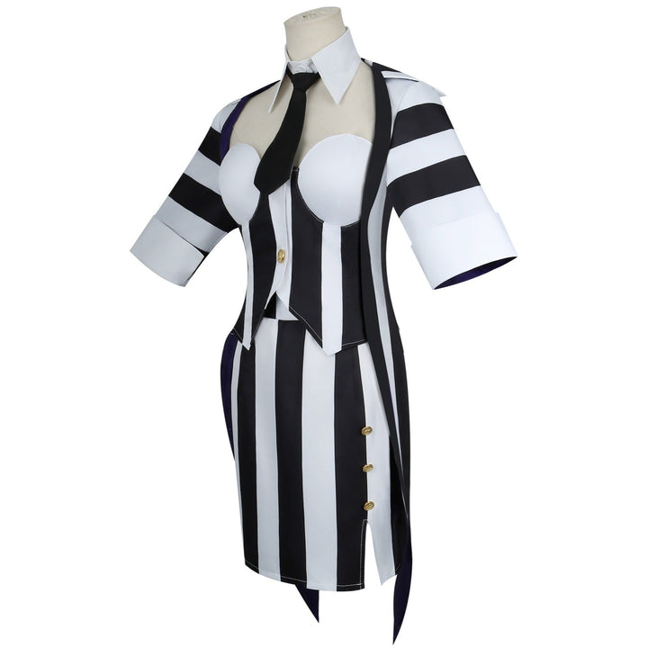 [ylevol] Beetle Juice Michael Keaton Stripe Suit Women Cosplay Costumes