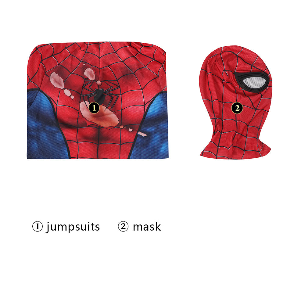 [ylevol] Marvel's Spider-Man PS5 Classic Suit Damaged Male Jumpsuit Costumes