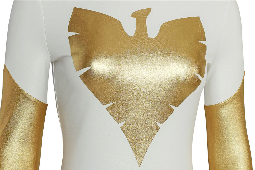 [ylevol] X-Men White Phoenix Jean Grey Gold and White Jumpsuit Cosplay Costumes