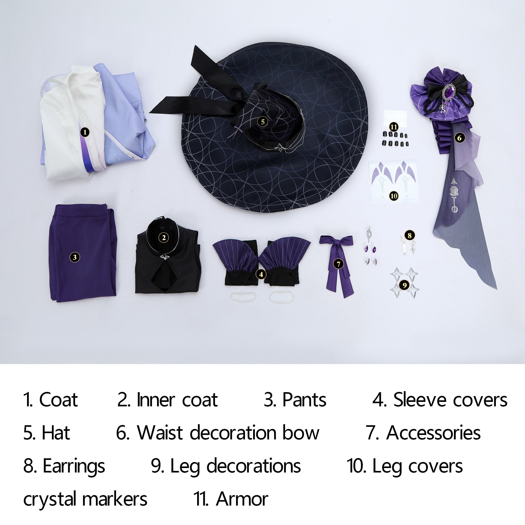 [ylevol] Game Carnival Kuya Eterno The Silent Night Amethyst Dress Cosplay Costumes