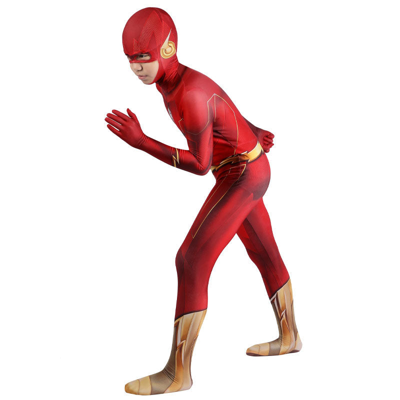 [ylevol] The Flash season 8 Barry Allen Kids Jumpsuit Cosplay Costumes