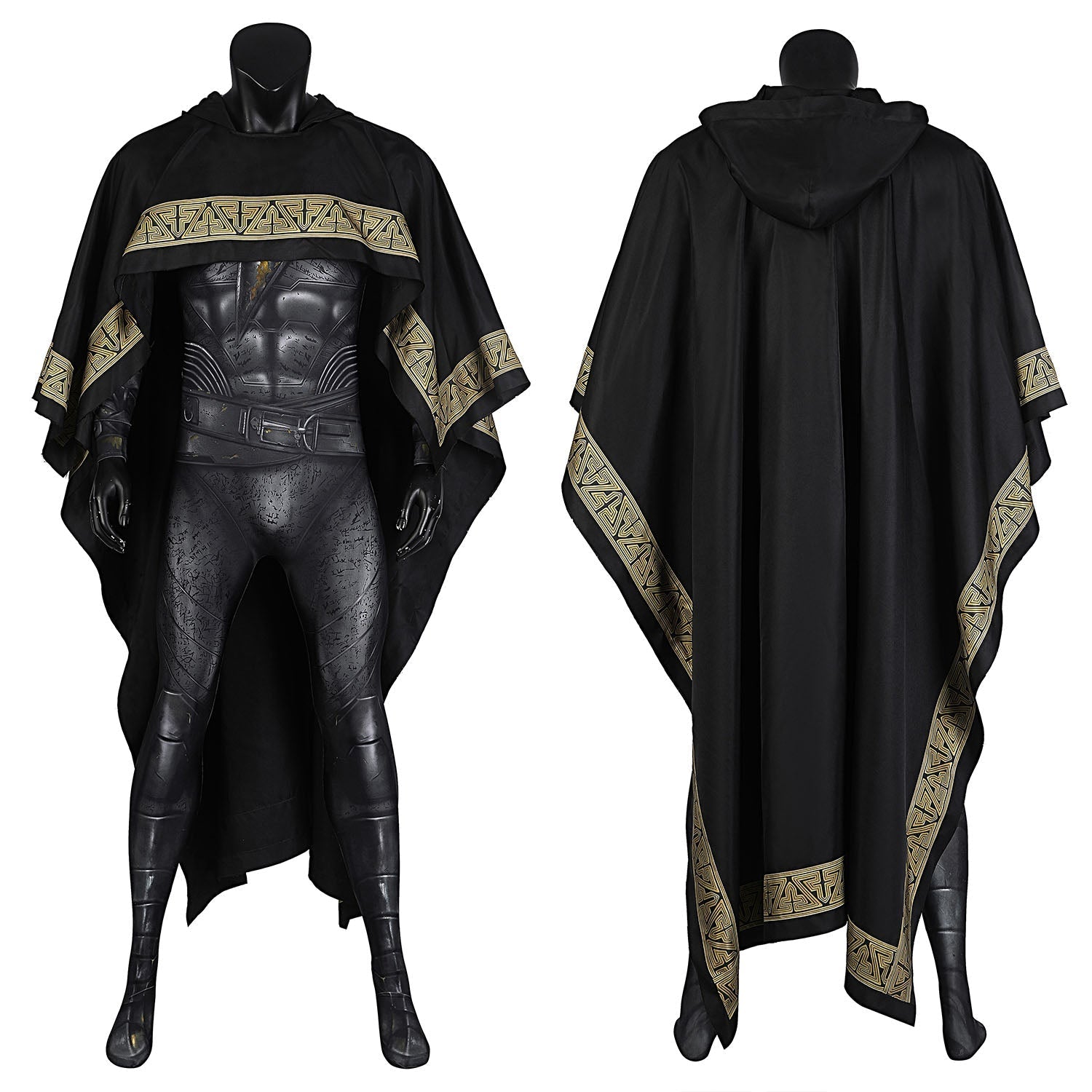 [ylevol] Comics Black Adam Male Jumpsuit with Hooded Cloak Costumes