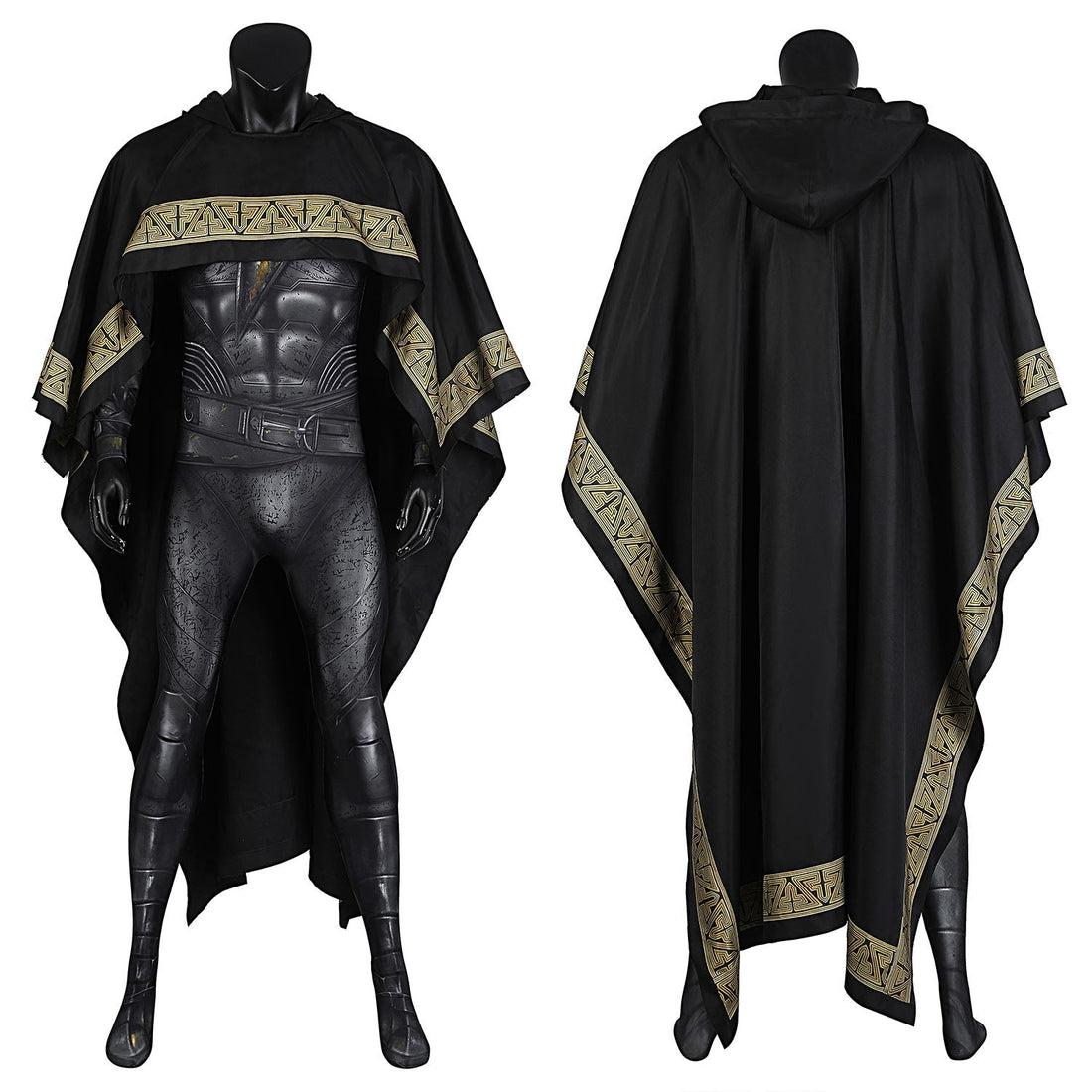 [ylevol] Comics Black Adam Male Jumpsuit with Hooded Cloak Costumes