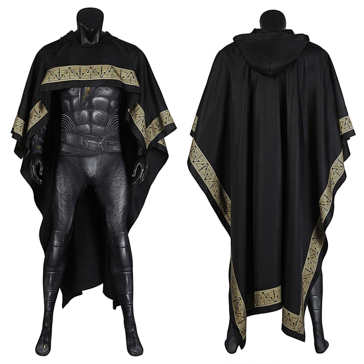 [ylevol] Comics Black Adam Male Jumpsuit with Hooded Cloak Costumes