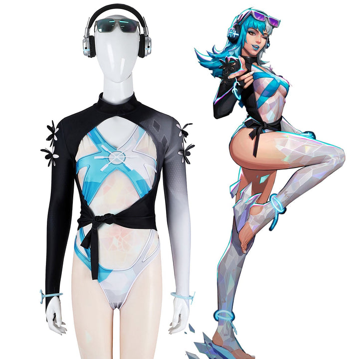 [ylevol] Marvel Rivals Luna Snow Swimsuit Top Full Cosplay Costumes