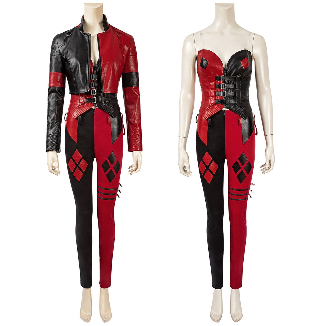[ylevol] The Suicide Squad 2 Harley Quinn Fight Suit Leather Cosplay Costumes
