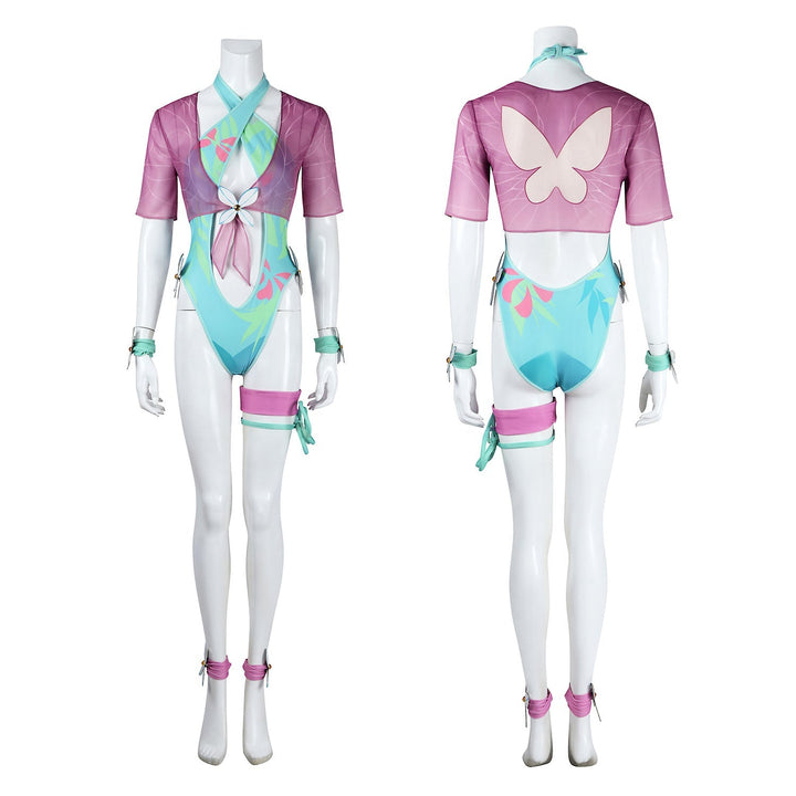 [ylevol] Marvel Rivals Psylocke Swimsuit Top Full Cosplay Costumes