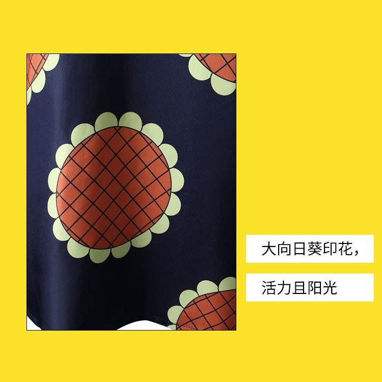 Anime Navigation Monkey D. Luffy Sunflower T-shirt Cosplay Costumes