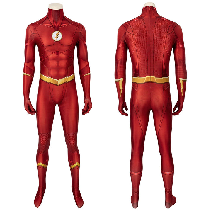 [ylevol] The Flash Season 5 Barry Allen Male Jumpsuit with Mask Costumes