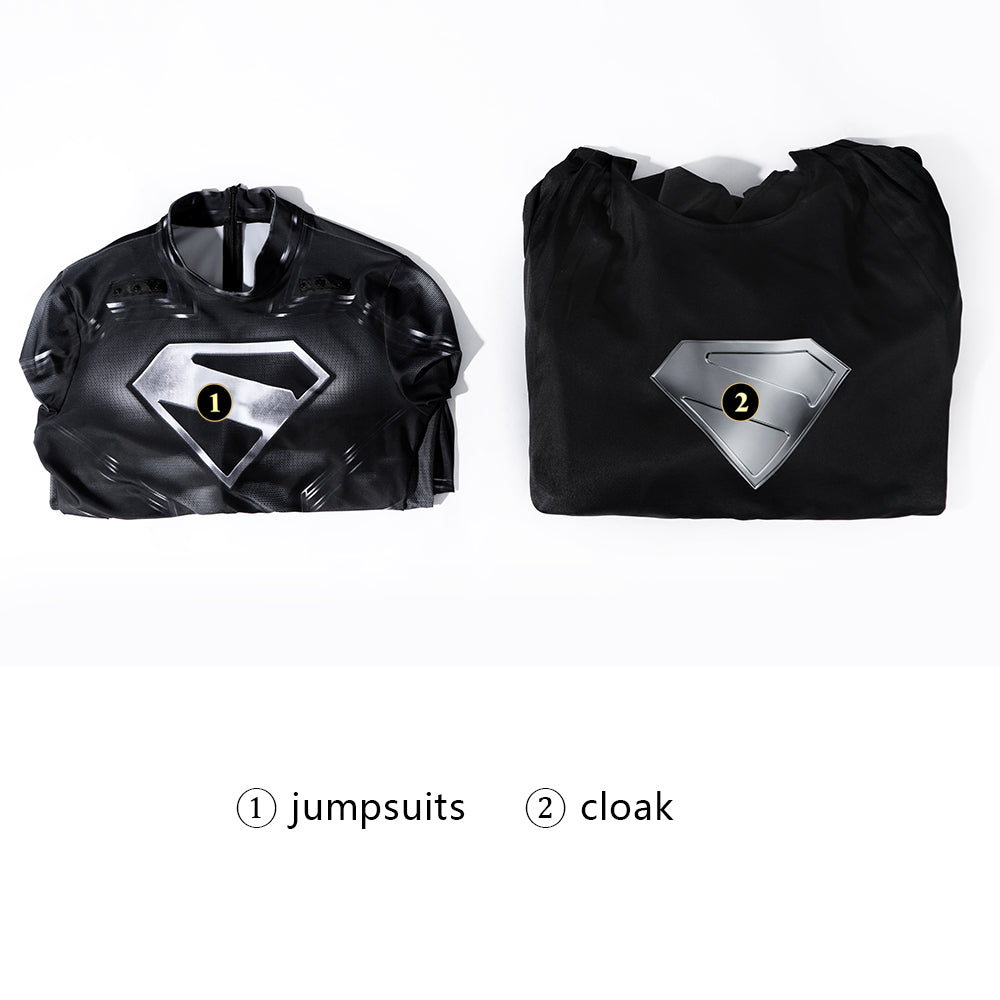 [ylevol] Superman Legacy Clark Kent Black Jumpsuit Cosplay Costumes