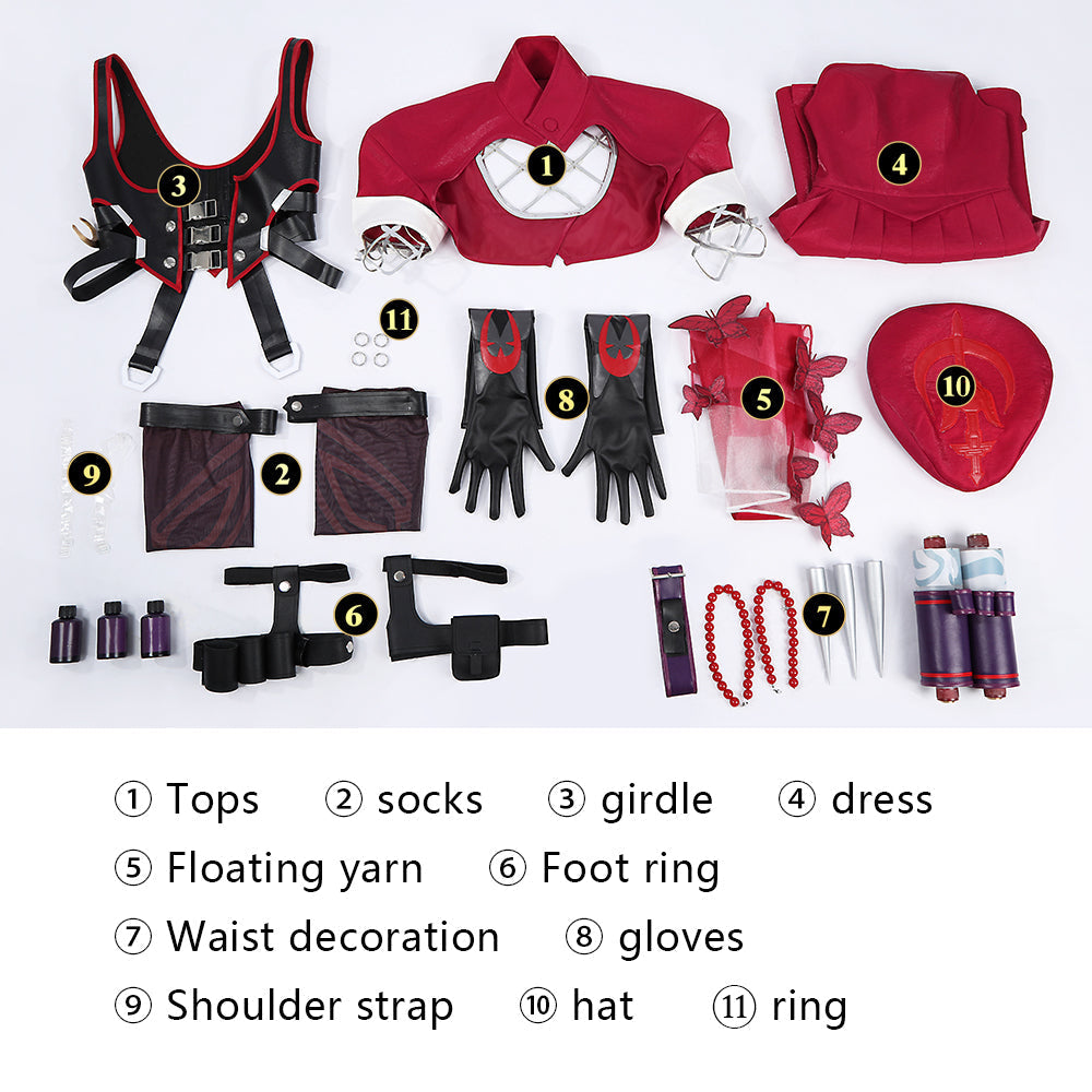 [ylevol] Marvel Rivals Psylocke Blood Kariudo Skin Full Set Cosplay Costumes
