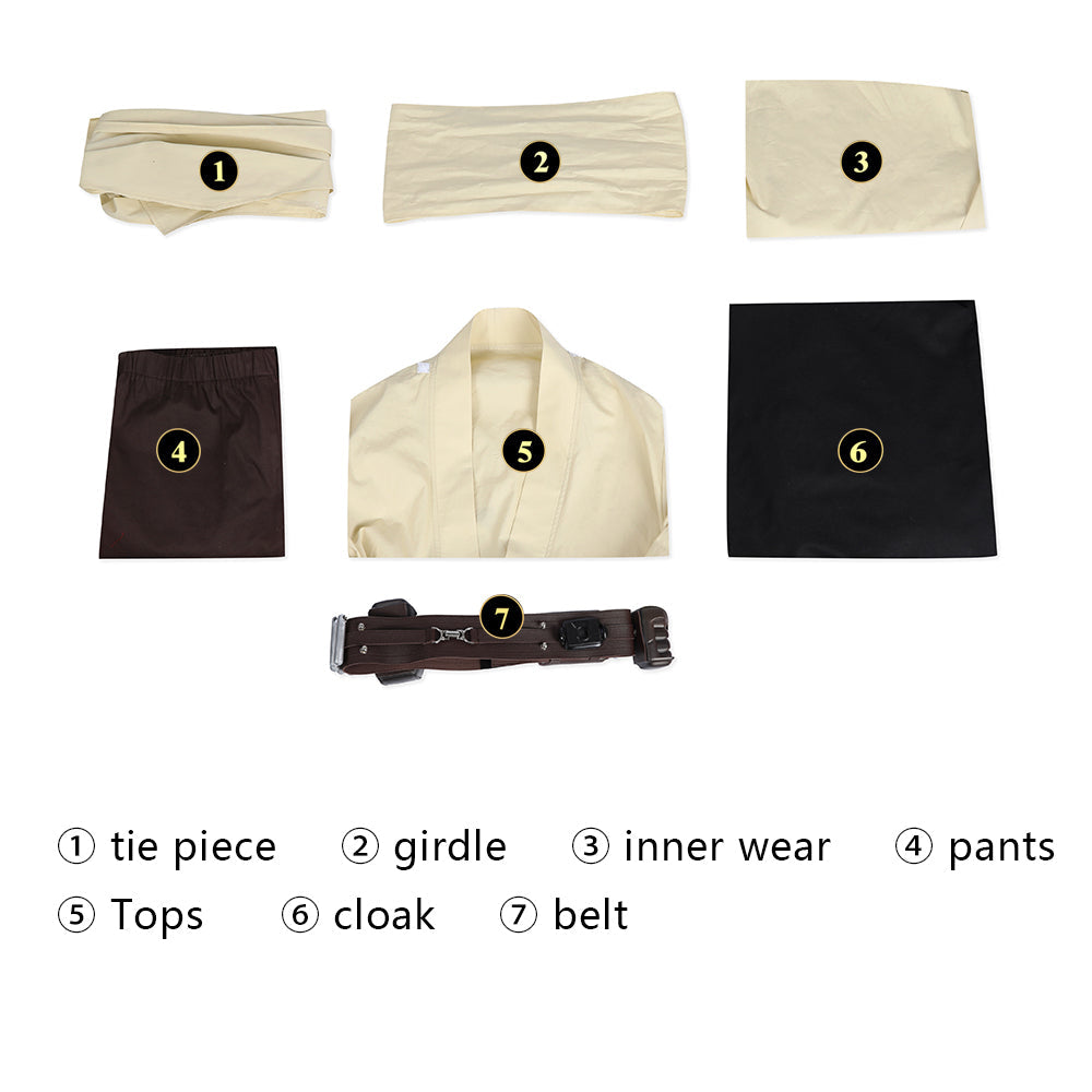 [ylevol] Star Wars Episode I The Phantom Menace Qui-Gon Jinn Cosplay Costumes