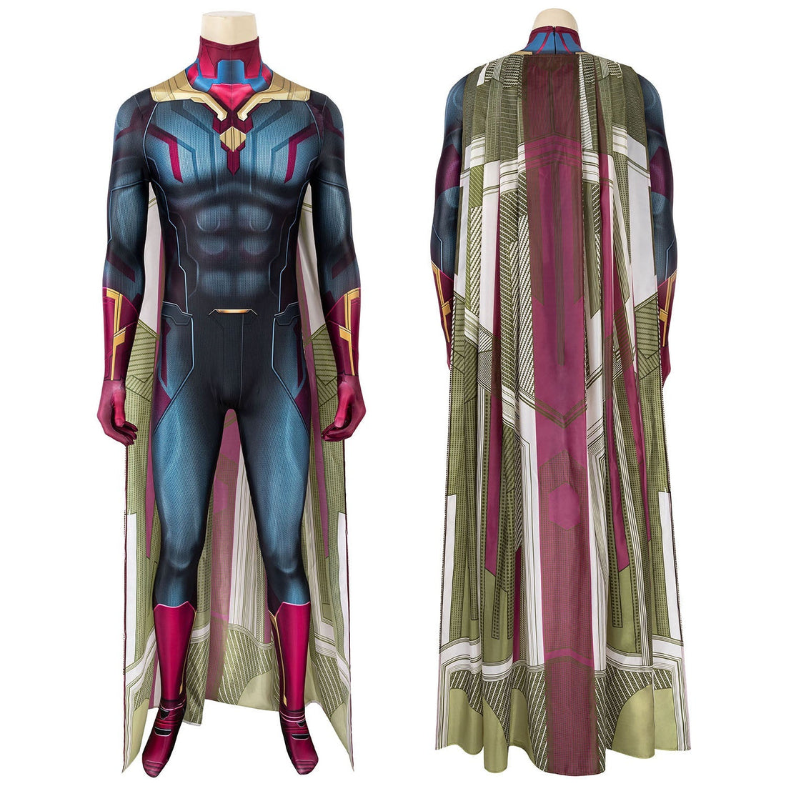[ylevol] Avengers 3 Infinity War Vison Male Jumpsuit Cosplay Costumes