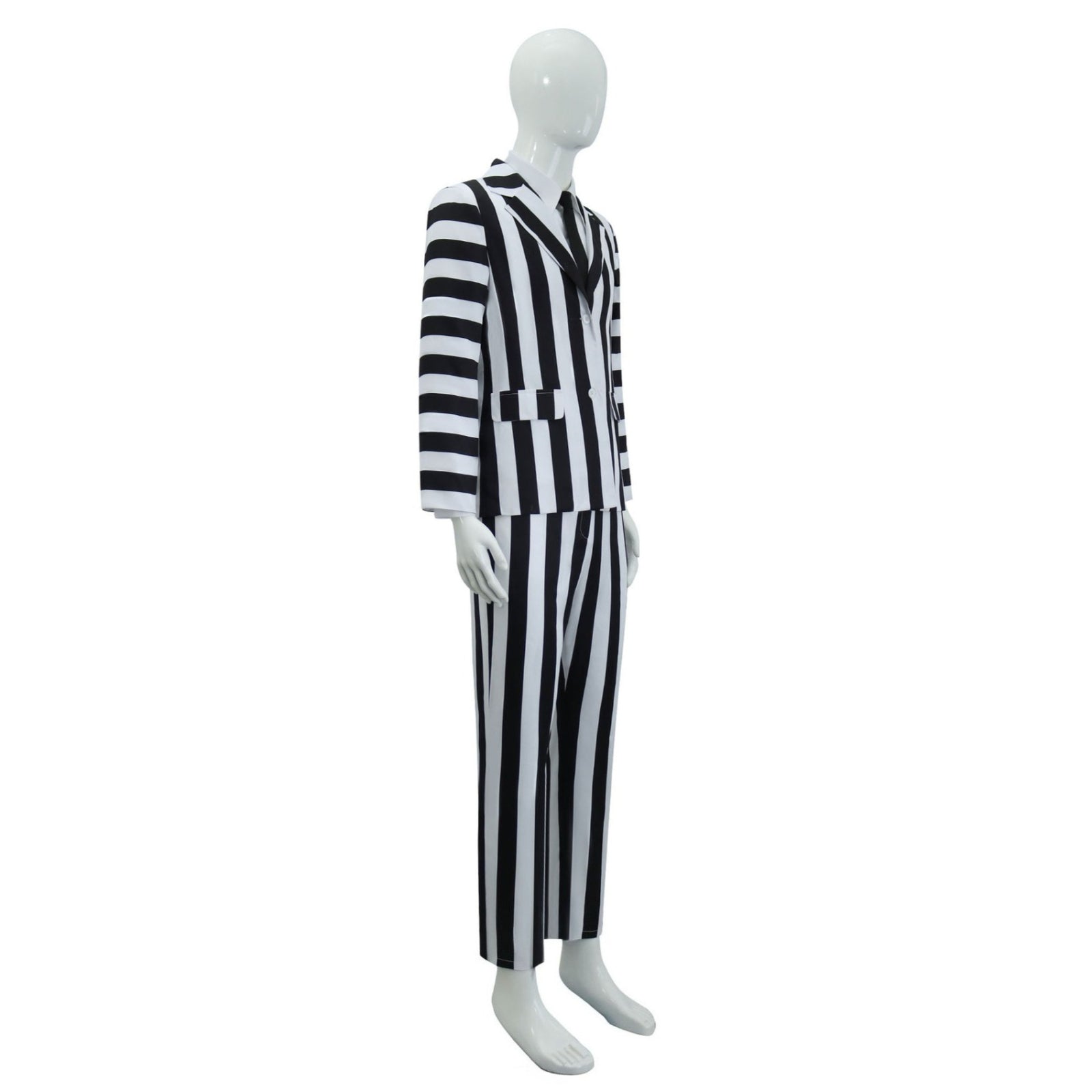 [ylevol] Beetle Juice Michael Keaton Stripe Suit Halloween Cosplay Costumes