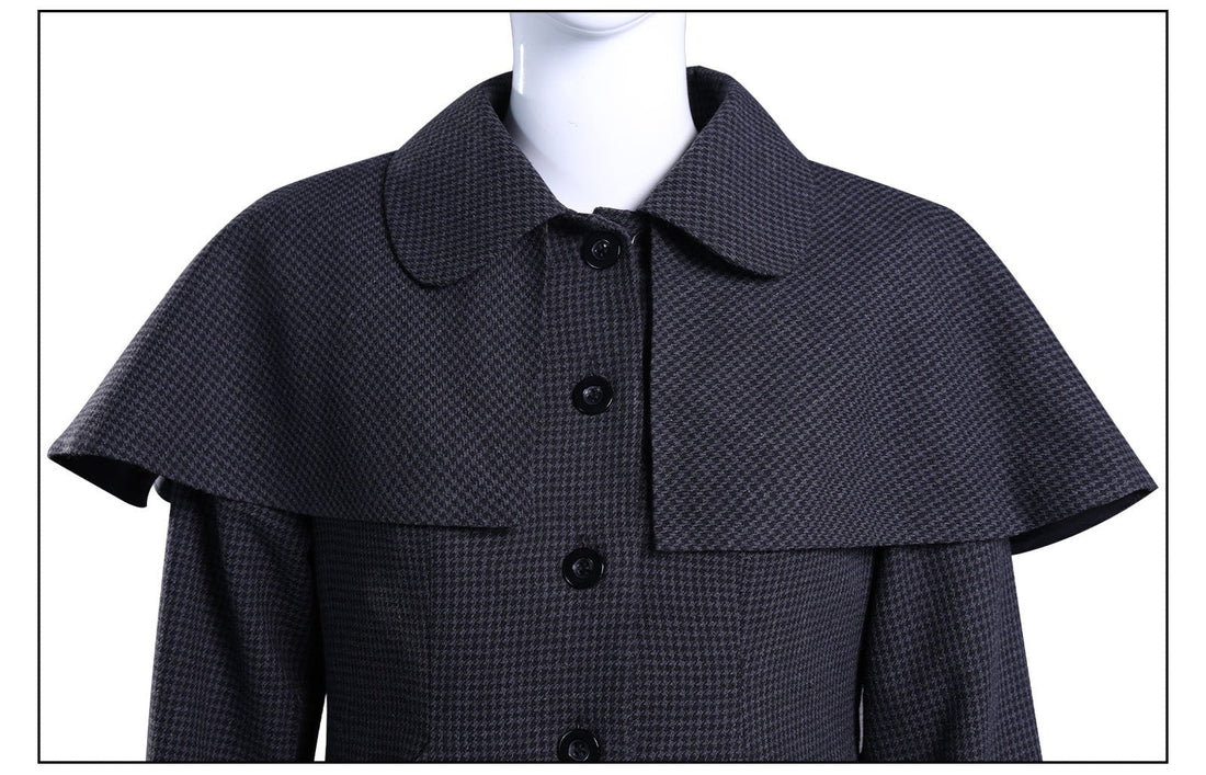 [ylevol] Wednesday 2 Addams Adult and Kids Black Wool Coat Cosplay Costumes