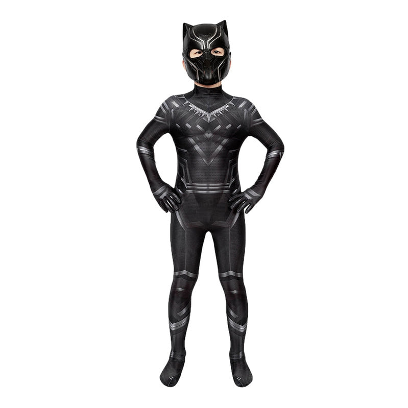 [ylevol] Black Panther Children Jumpsuit with Mask Cosplay Costume