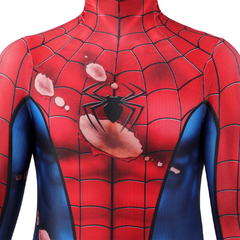 [ylevol] Spider-Man PS5 Classic Suit Damaged Kids Jumpsuit Cosplay Costumes