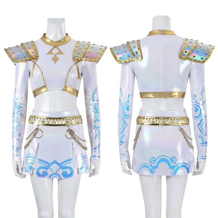 [ylevol] KPop Demon Hunters Zoey White Stage Outfit Cosplay Costumes