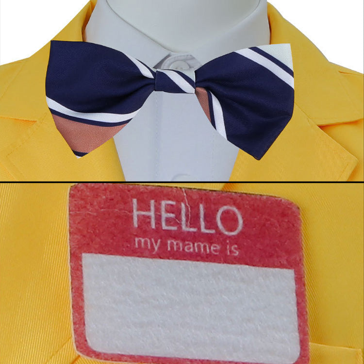 [ylevol] Beetle Juice Shrunken Head Bob Yellow Suit Halloween Cosplay Costumes