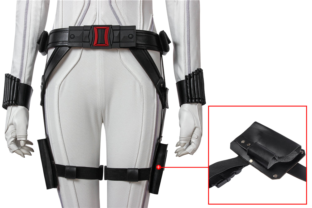 [ylevol] Black Widow Natasha Romanoff White Suit Female Cosplay Costumes