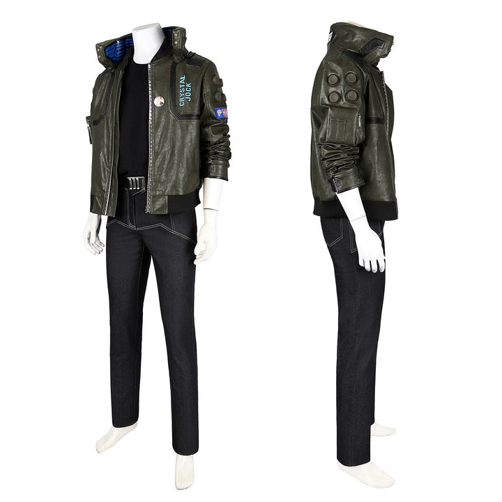 [ylevol] Cyberpunk 2077 V PU Leather Top Level Full Set Cosplay Costumes
