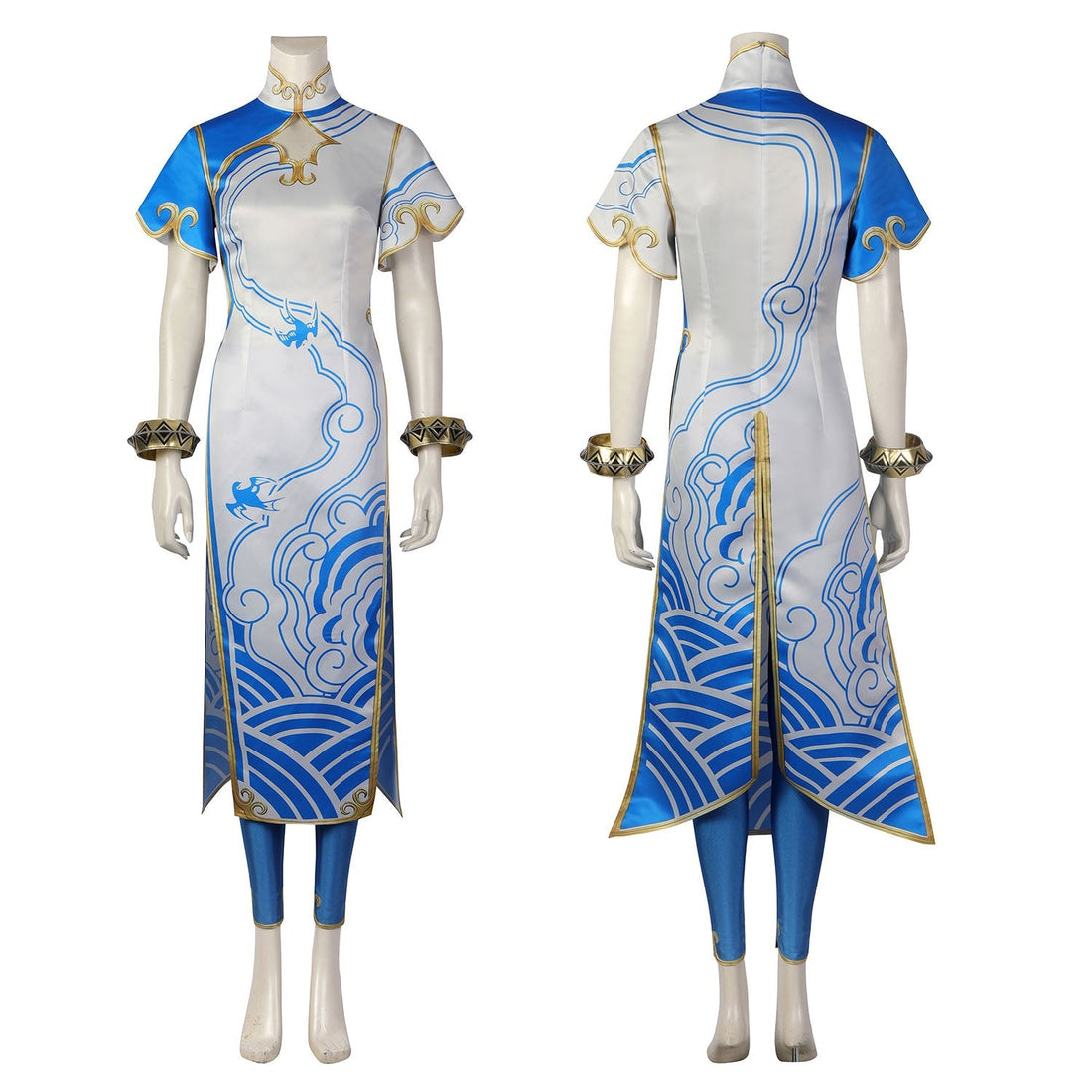 [ylevol] Street Fighter 6 Chun Li Female Blue and White Cosplay Costumes
