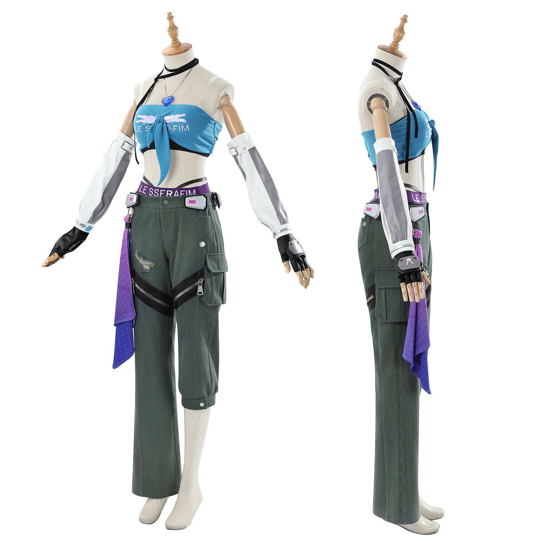 [ylevol] Overwatch 2 X LE SSERAFIM FEARLESS D.VA Blue Cosplay Costumes