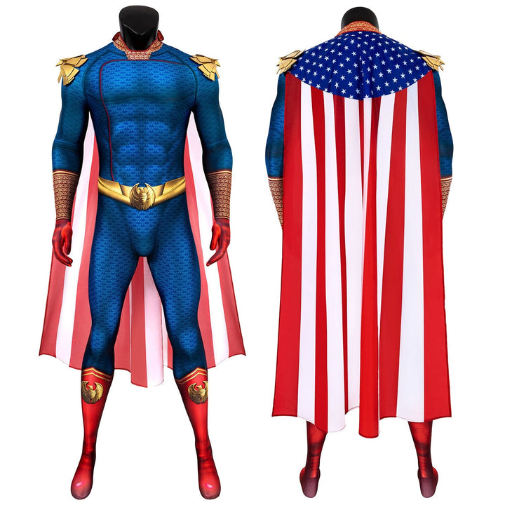 [ylevol] The Boys Homelander Male Jumpsuit with Cloak Cosplay Costumes