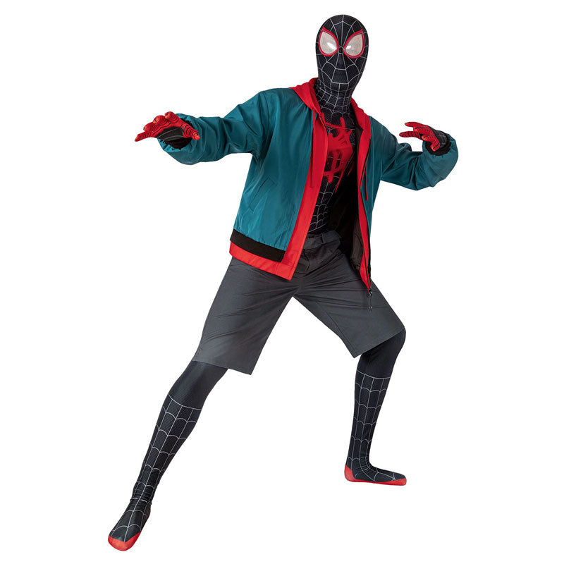 [ylevol] Spider-Man Into the Spider-Verse Miles Morales Jumpsuit with Coat Fullset Costumes